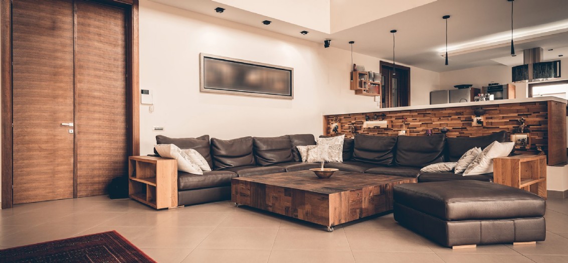 Wohnzimmer mit Holz vom Tischler Wohnzimmer mit Holz vom Tischler